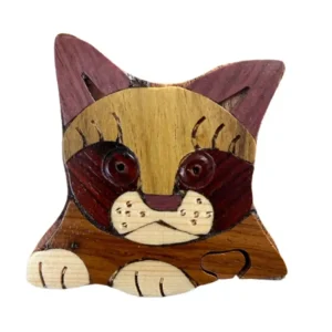 Cat Wooden Jewelry Box