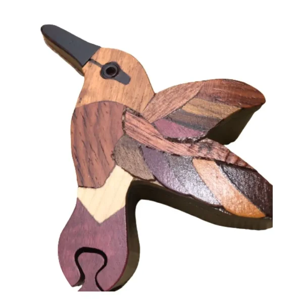 Mahogany Hammingbird Wooden Jewerly Puzzle Box