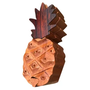 Tropical Wood Pineapple Wooden Jewelry Box